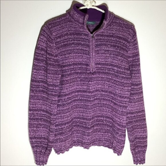 WOOLRICH PURPLE TONES KNIT HALF ZIPPER SWEATER - Picture 2 of 5